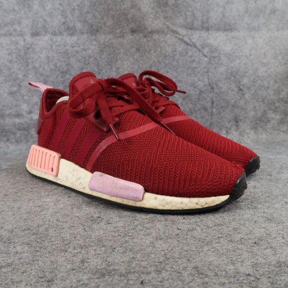 Adidas Shoes Womens 9.5 Athletic Trainer NMD R1 Sneaker Running Sport Active Red - Picture 1 of 16